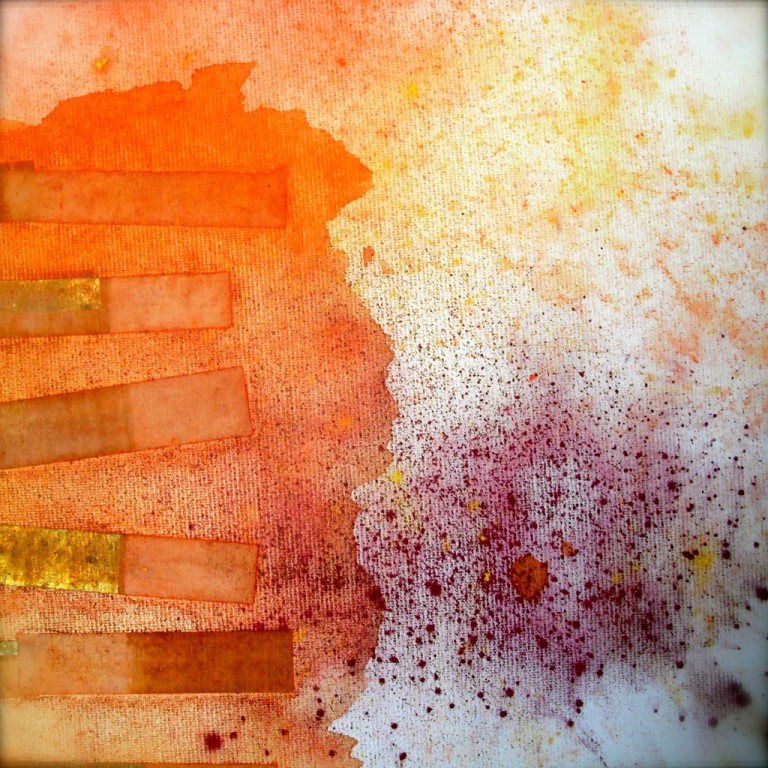 'Transforming the Light II' (work in progress) pigments & jos papers on canvas, 2010