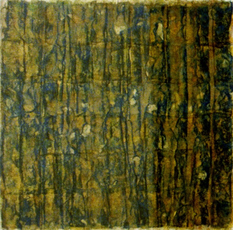 'Mesa II', pastel on paper strips on paper, 35 x 35cm, 1994