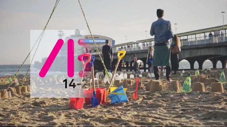 Arts By the Sea 2017 video opening shot sandcastle labyrinth bottle maze by the pier installation