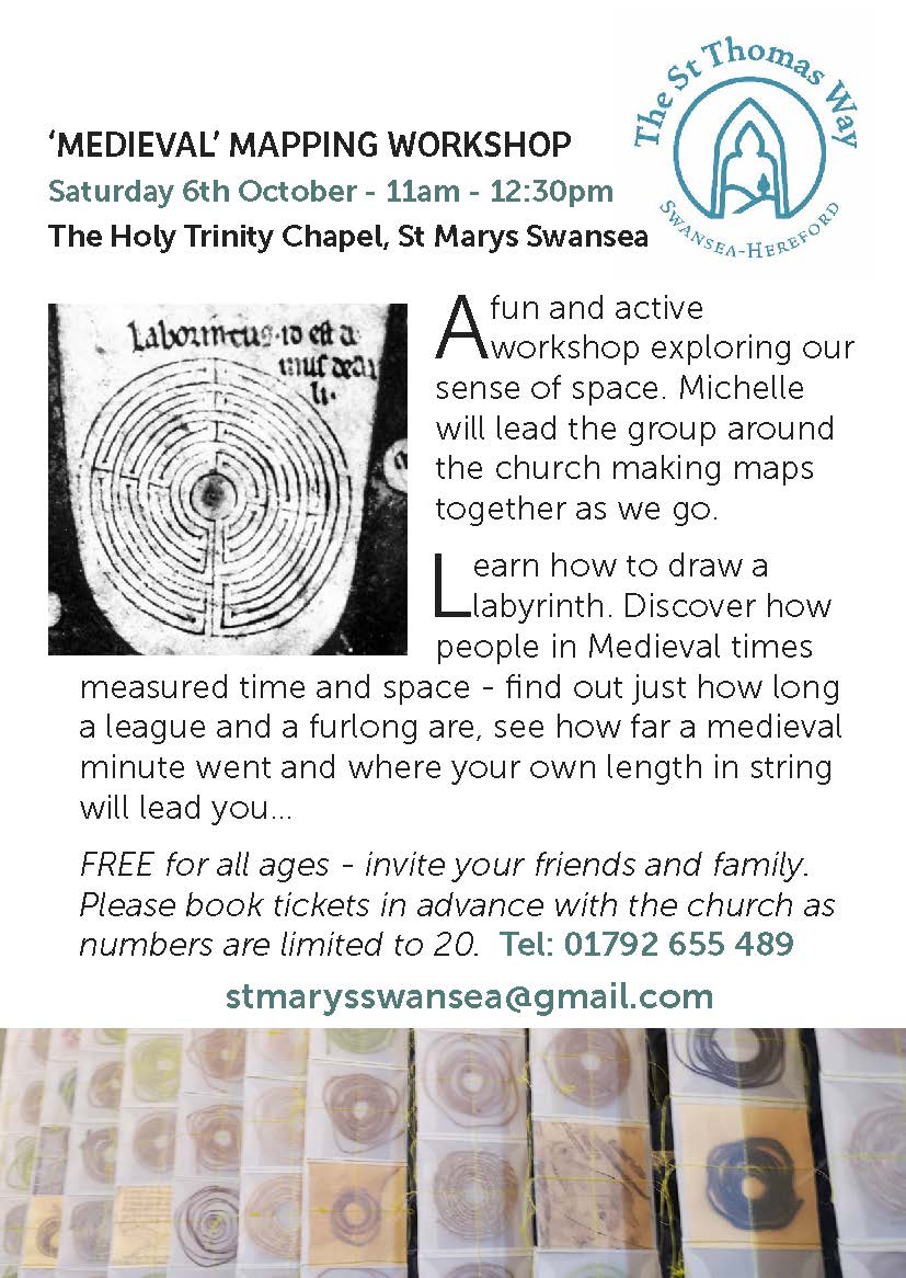 Flyer for Medieval Mapping Workshop in Swansea