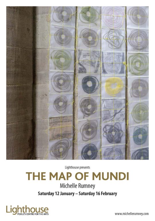 creative medieval and modern mapping workshops with artist Michelle Rumney in the gallery at Lighthouse in Poole