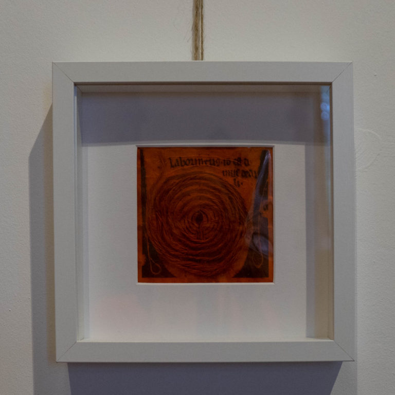 Newport Cathedral Exhibition Medieval & Modern Journeys for St Thomas Way by artist Michelle Rumney