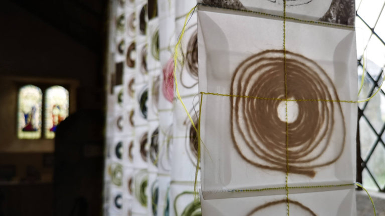 Ewenny Priory Exhibition Summer 2019: Medieval & Modern Journeys for St Thomas Way by artist Michelle Rumney