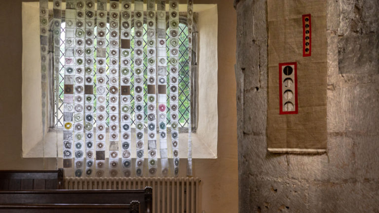 Ewenny Priory Exhibition Summer 2019: Medieval & Modern Journeys for St Thomas Way by artist Michelle Rumney