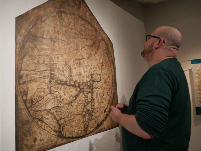 Medieval and Modern Mapping art exhibition and workshops by artist Michelle Rumney at Lighthouse Pooles Centre for the Arts