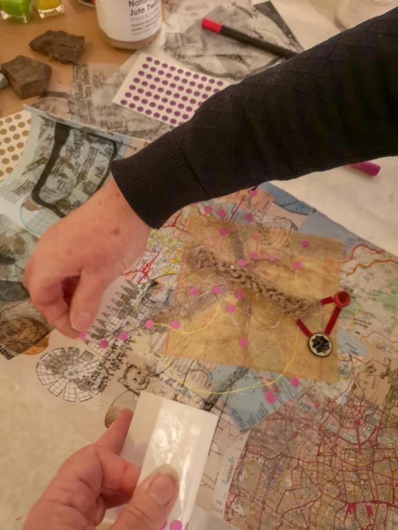 Medieval and Modern Mapping art exhibition and workshops by artist Michelle Rumney at Lighthouse Pooles Centre for the Arts
