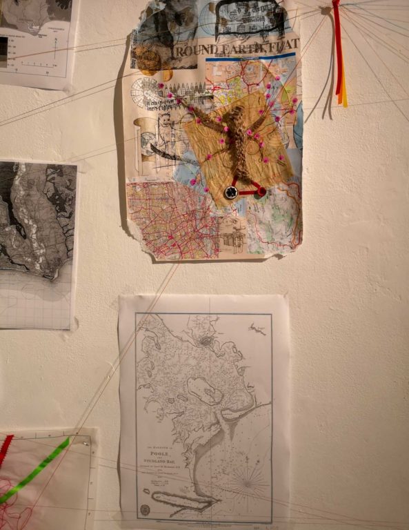 Medieval and Modern Mapping art exhibition and workshops by artist Michelle Rumney at Lighthouse Pooles Centre for the Arts
