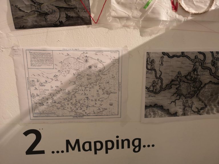 Medieval and Modern Mapping art exhibition and workshops by artist Michelle Rumney at Lighthouse Pooles Centre for the Arts