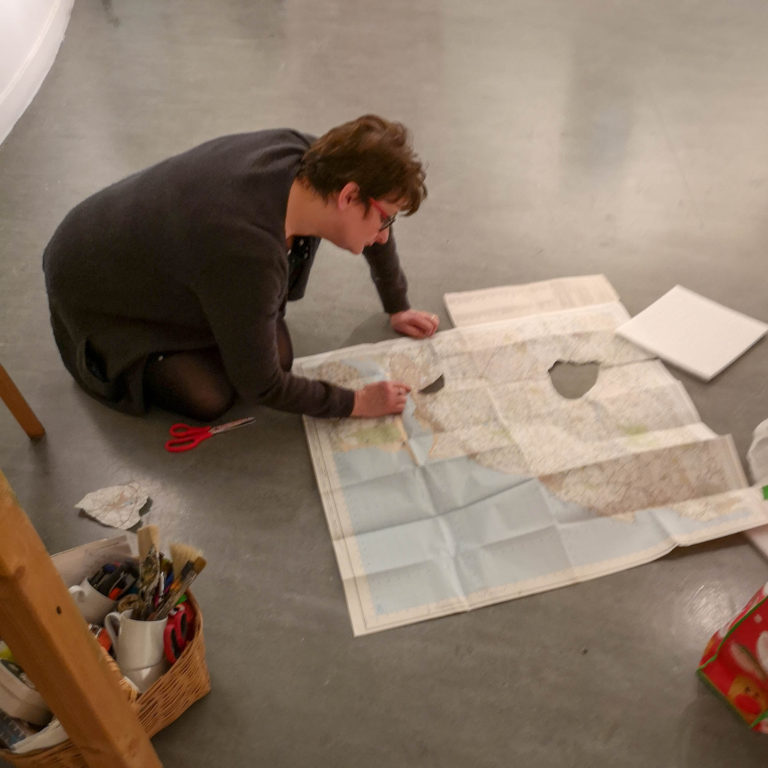 Medieval and Modern Landscapes art exhibition and workshops by artist Michelle Rumney at Lighthouse Pooles Centre for the Arts