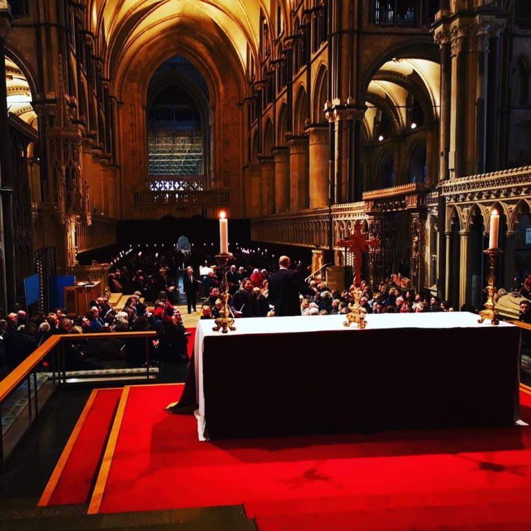 The Martyrdom of Becket Service from the choir - Canterbury Cathedral 29 December 2019