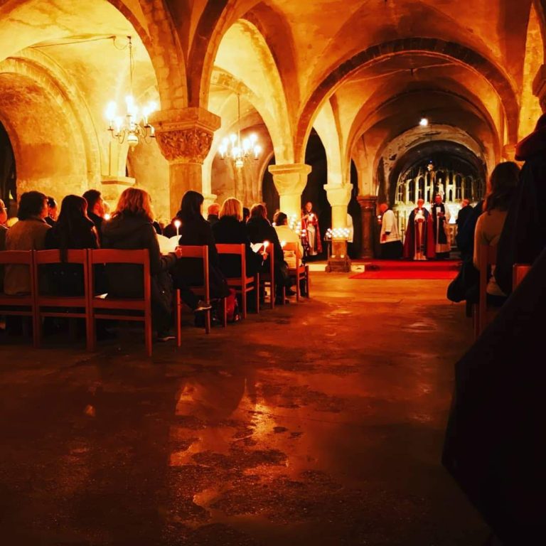 The Martyrdom of Becket Service in the crypt Canterbury Cathedral 29 December 2019