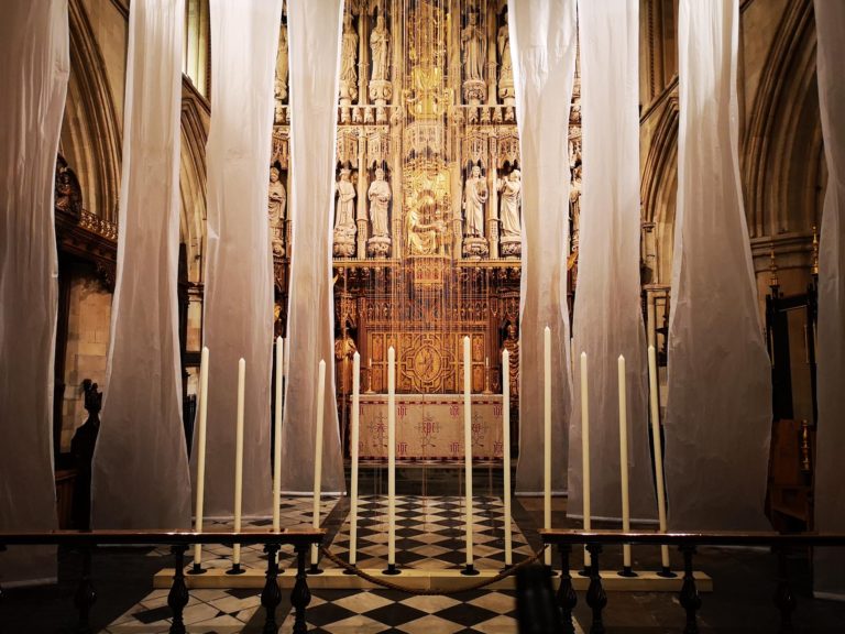 Lent Art Installation 2020 'Pilgrimage' by Michelle Rumney at Southwark Cathedral