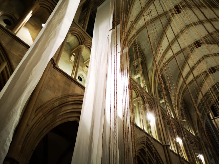 Lent Art Installation 2020 'Pilgrimage' by Michelle Rumney at Southwark Cathedral
