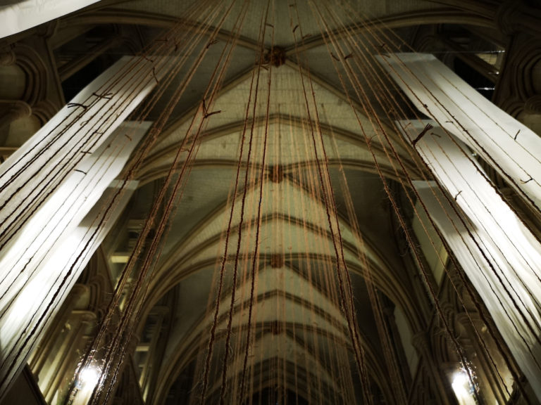 Lent Art Installation 2020 'Pilgrimage' by Michelle Rumney at Southwark Cathedral