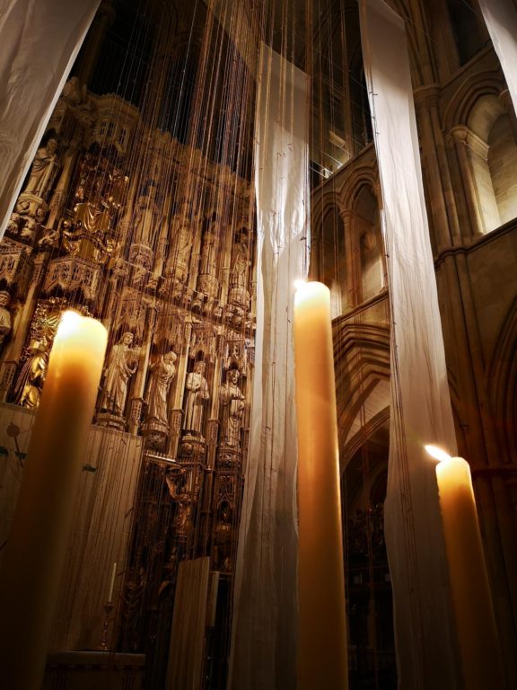 Lent Art Installation 2020 'Pilgrimage' by Michelle Rumney at Southwark Cathedral