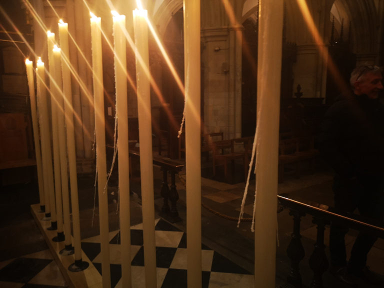 Lent Art Installation 2020 'Pilgrimage' by Michelle Rumney at Southwark Cathedral