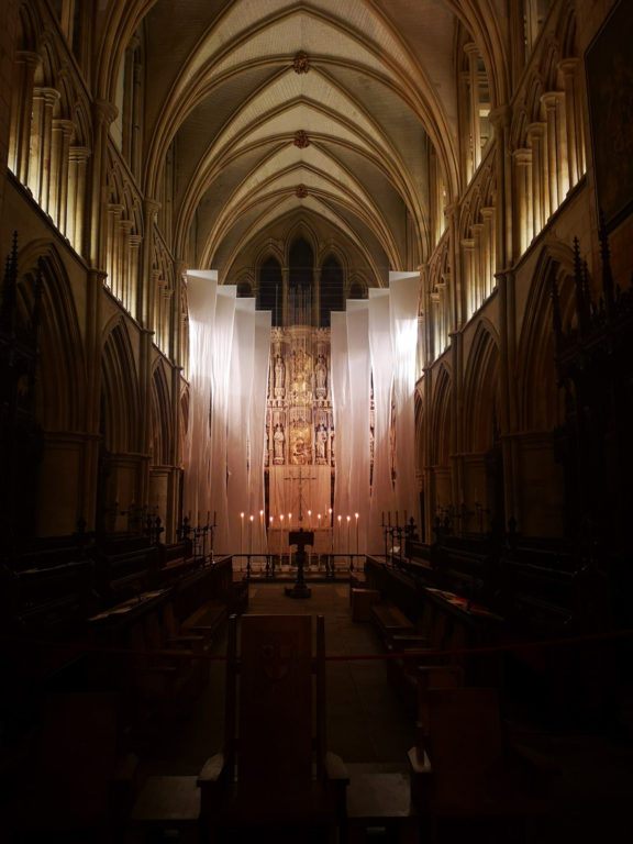 Lent Art Installation 2020 'Pilgrimage' by Michelle Rumney at Southwark Cathedral