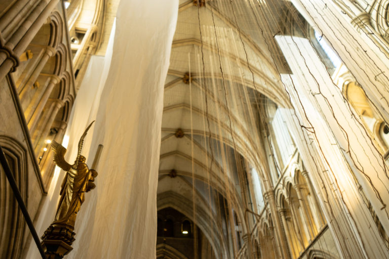 Lent Art Installation 2020 'Pilgrimage' by Michelle Rumney at Southwark Cathedral