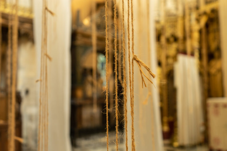 Lent Art Installation 2020 'Pilgrimage' by Michelle Rumney at Southwark Cathedral