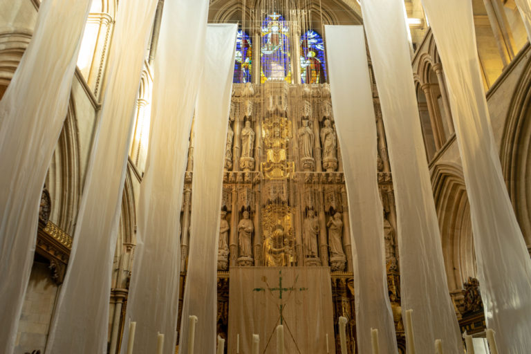 Lent Art Installation 2020 'Pilgrimage' by Michelle Rumney at Southwark Cathedral