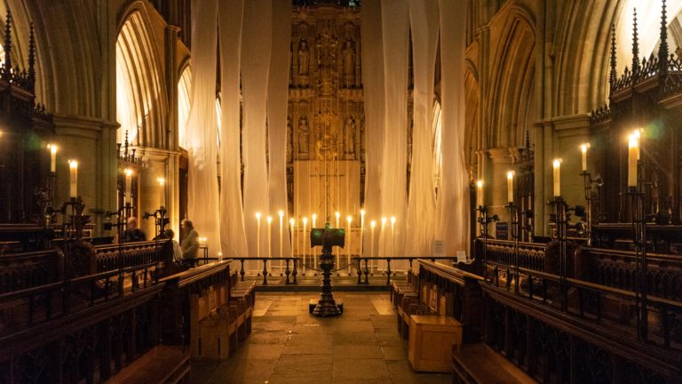 Lent Art Installation 2020 'Pilgrimage' by Michelle Rumney at Southwark Cathedral