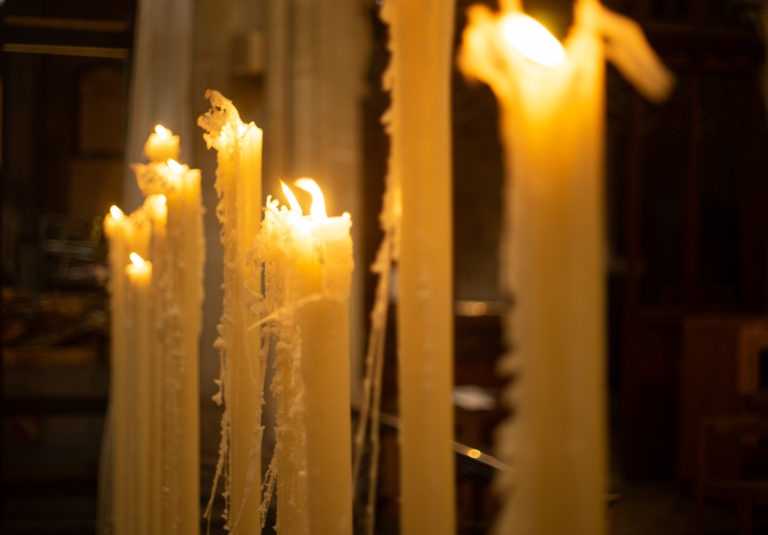Lent Art Installation 2020 'Pilgrimage' by Michelle Rumney at Southwark Cathedral, London