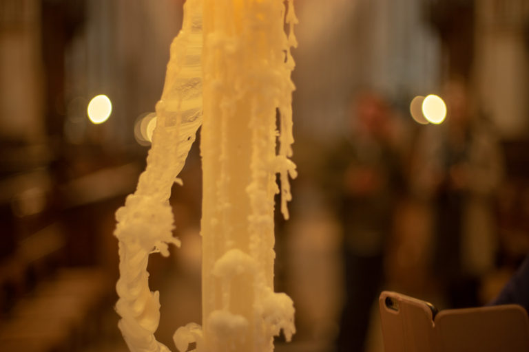 Lent Art Installation 2020 'Pilgrimage' by Michelle Rumney at Southwark Cathedral, London