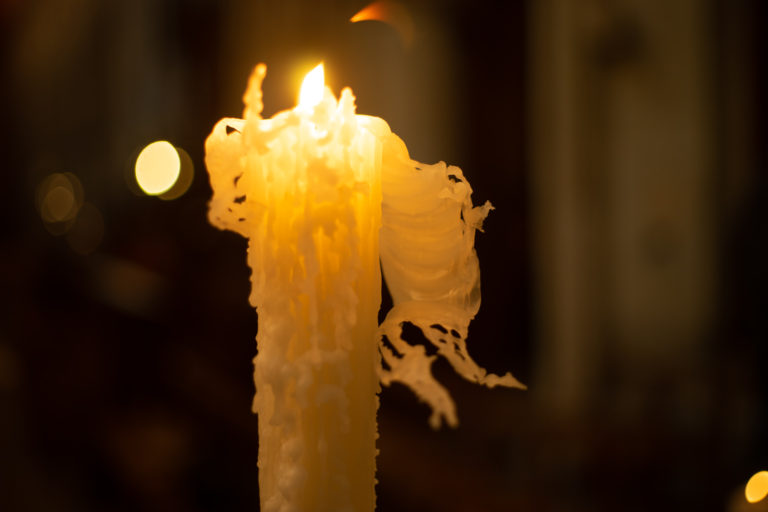 Lent Art Installation 2020 'Pilgrimage' by Michelle Rumney at Southwark Cathedral, London