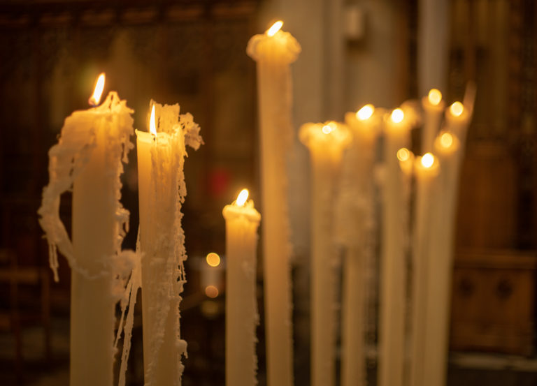 Lent Art Installation 2020 'Pilgrimage' by Michelle Rumney at Southwark Cathedral, London