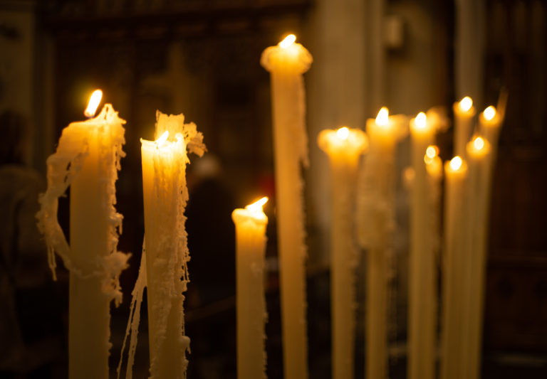 Lent Art Installation 2020 'Pilgrimage' by Michelle Rumney at Southwark Cathedral, London