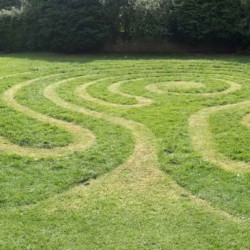 photo of grass Labyrinth at Lyngford Park, Priorswood by Michelle Rumney and Christopher Jelley