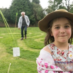 The grass Labyrinth at Lyngford Park, Priorswood by artists Michelle Rumney and Christopher Jelley