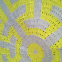 'The Manuscript Maze', (detail), adhesive labels on paper, 148 x 148 cm, 2013 'The Manuscript Maze', (detail), adhesive labels on paper, 148 x 148 cm, 2013