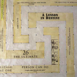 'Awaken the Giant Within', (detail), Greek meander maze pattern, book pages on paper, 170 x 149 cm, 2013 'Awaken the Giant Within', (detail), Greek meander maze pattern, book pages on paper, 170 x 149 cm, 2013
