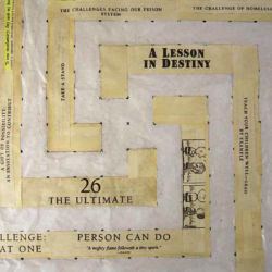 'Awaken the Giant Within', (detail), Greek meander maze pattern, book pages on paper, 170 x 149 cm, 2013 'Awaken the Giant Within', (detail), Greek meander maze pattern, book pages on paper, 170 x 149 cm, 2013