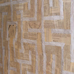 'The 7 Habits of Highly Effective People 7 Path Labyrinth' (side view), book pages on paper, 150 x 150 cm, 2013 'The 7 Habits of Highly Effective People 7 Path Labyrinth' (side view), book pages on paper, 150 x 150 cm, 2013