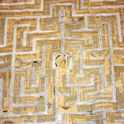 '7 Habits of Highly Effective People 7 Path Labyrinth', (work in progress), book pages on paper, 163 x 163 cm, 2012 '7 Habits of Highly Effective People 7 Path Labyrinth', (work in progress), book pages on paper, 163 x 163 cm, 2012