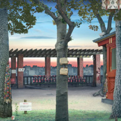 Emily Allchurch: 'Tokyo Story 6: Shrine (after Hiroshige)', 2011. Transparency on lightbox 116.4 x 81.5cm