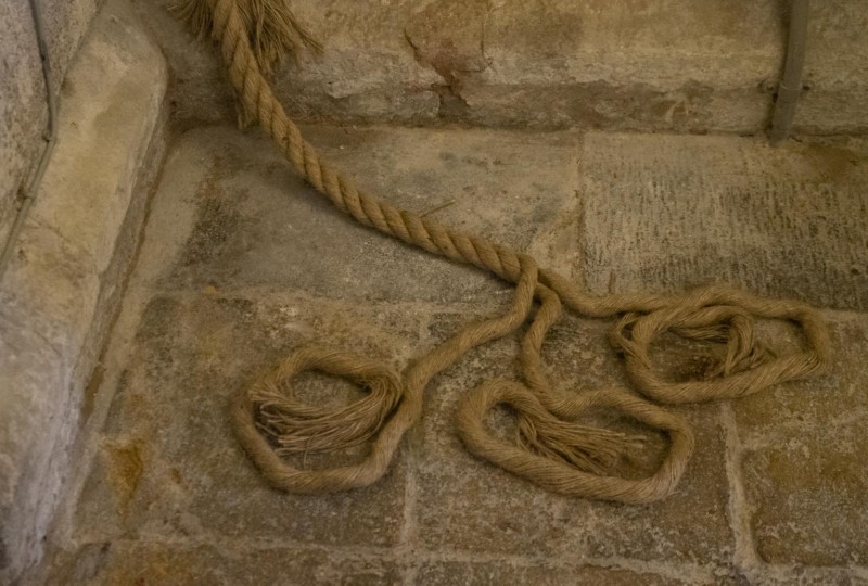artwork on show by artist Michelle Rumney in the crypt of Hereford Cathedral Re-Making Maps of the Mind: Medieval and Modern Journeys exhibition