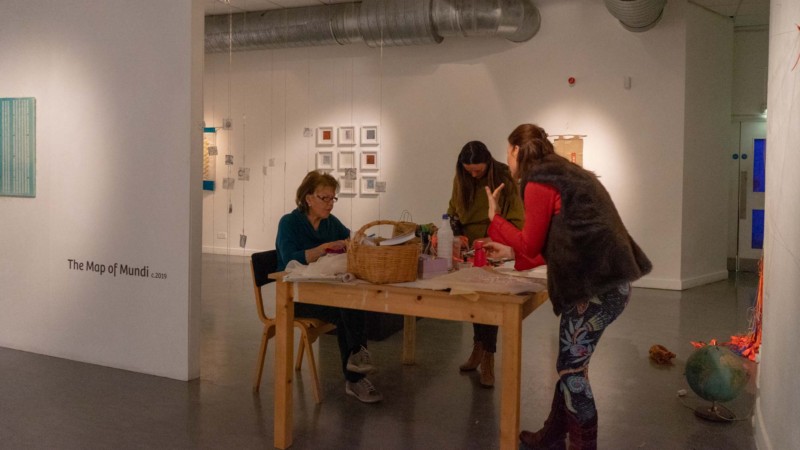 Medieval and Modern Mapping art exhibition and workshops by artist Michelle Rumney at Lighthouse Pooles Centre for the Arts